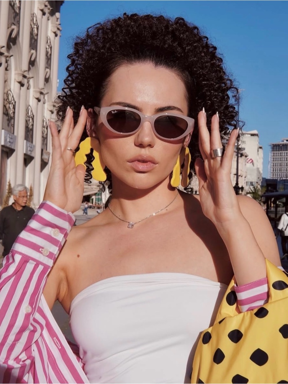 NEW RAY BAN RB4457D opal beige sunglasses